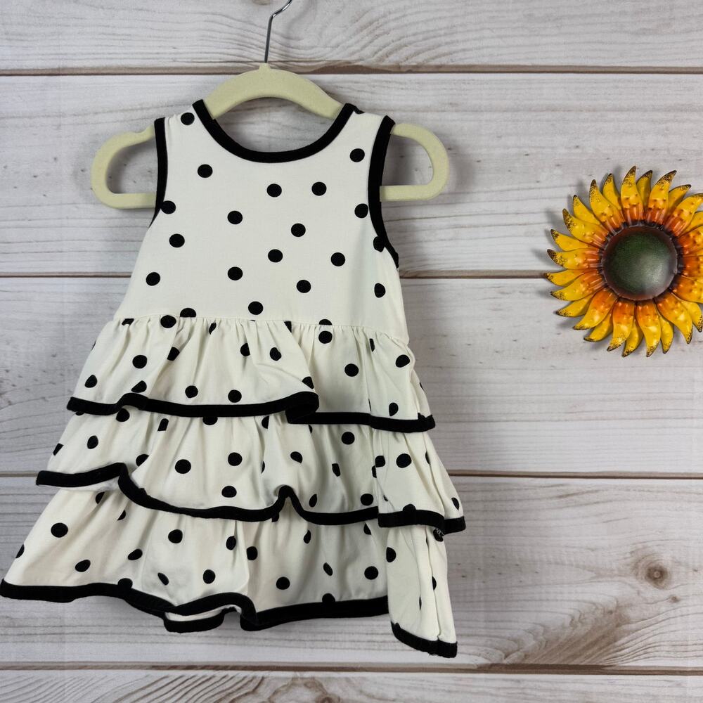 Kate Spade‎ New York Baby Girls Black Polka Dot Ruffle Dress Bloomer Set 18M